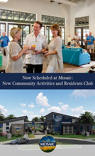 Now Scheduled at Mosaic New Community Activities and Residents Club